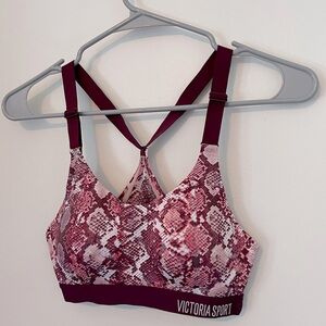 Pink abstract Victoria Sport sports bra